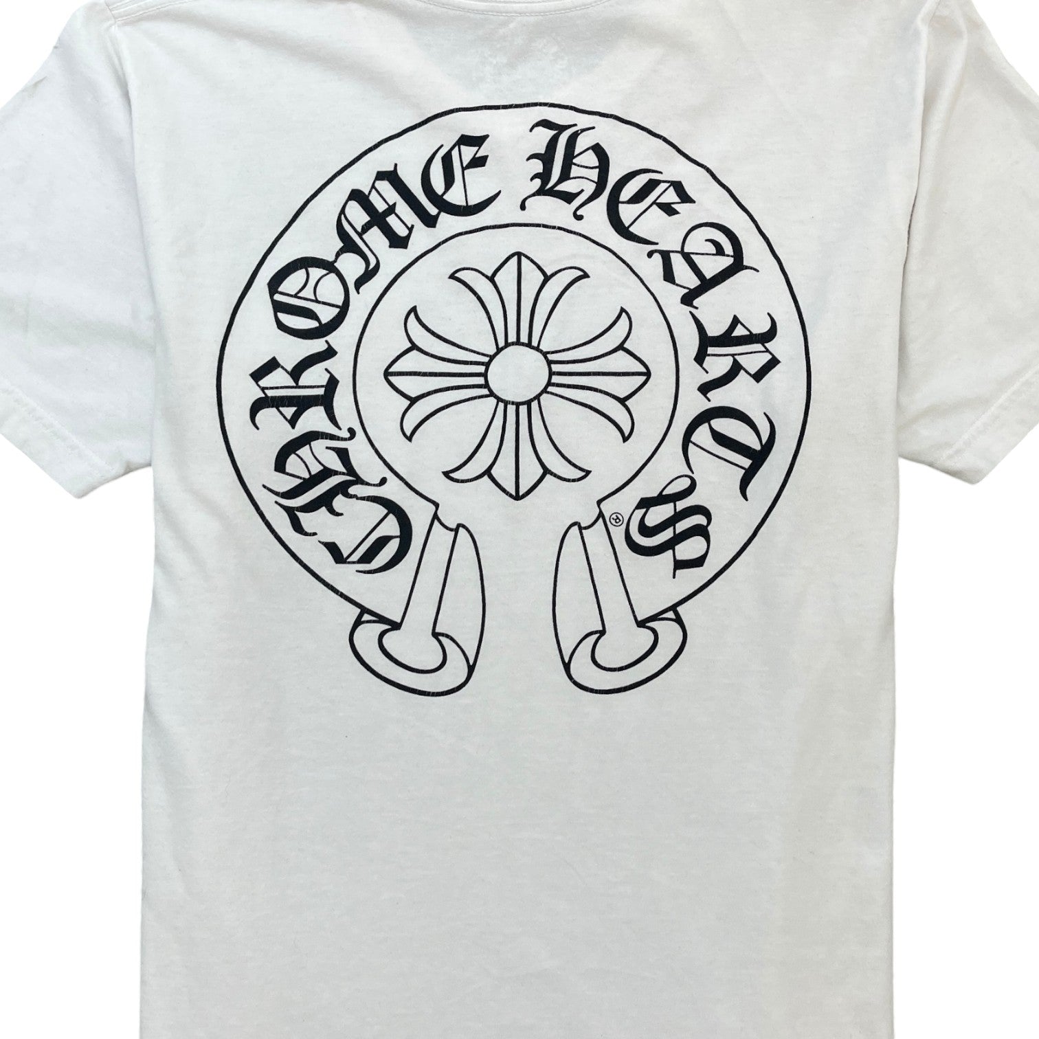 Men's Horseshoe Logo Print T-Shirt White Size M - Photo 5