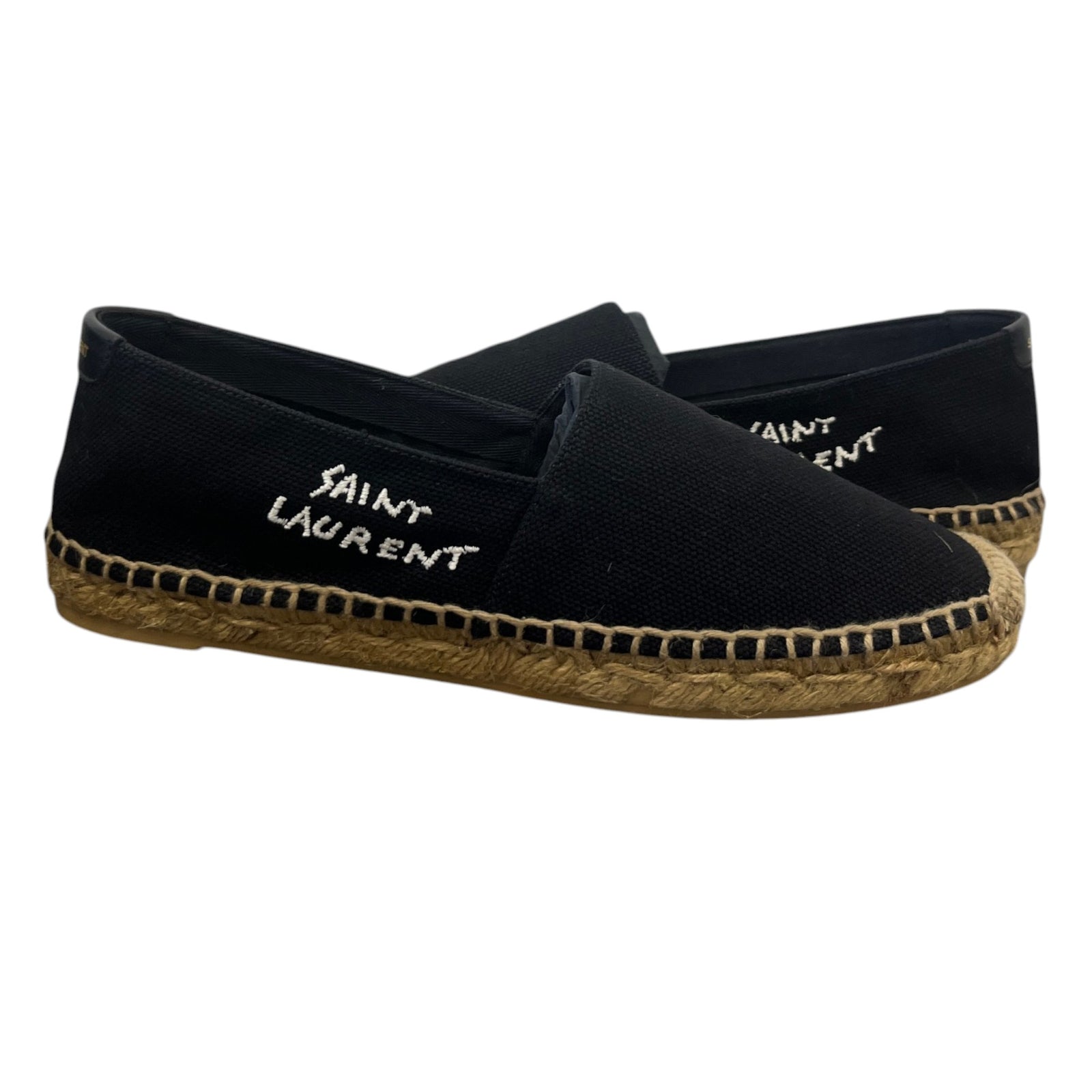Women's Embroidered Logo Espadrilles Black Size EU 36.5 / UK 3.5 - Photo 3