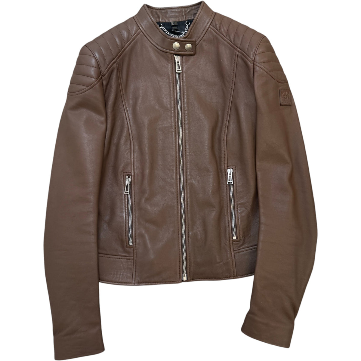 Women's Mollison Leather Jacket Brown Size M / UK 10 - Photo 1
