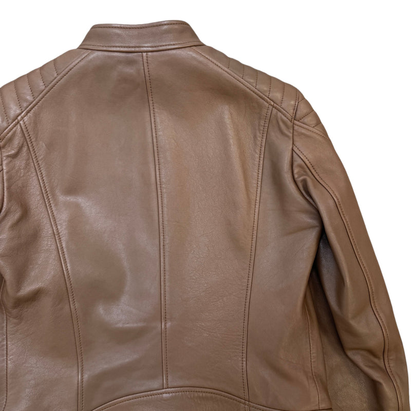 Women's Mollison Leather Jacket Brown Size M / UK 10