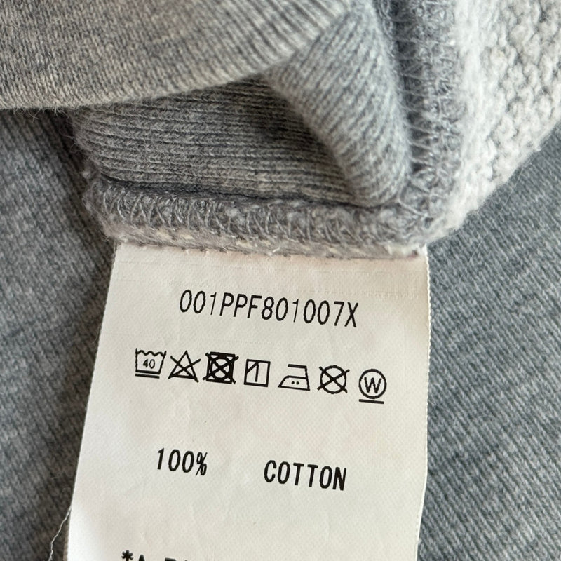 Men's Embroidered Logo Hoodie Grey Size M