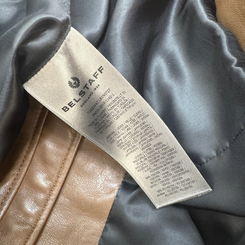 Women's Mollison Leather Jacket Brown Size M / UK 10