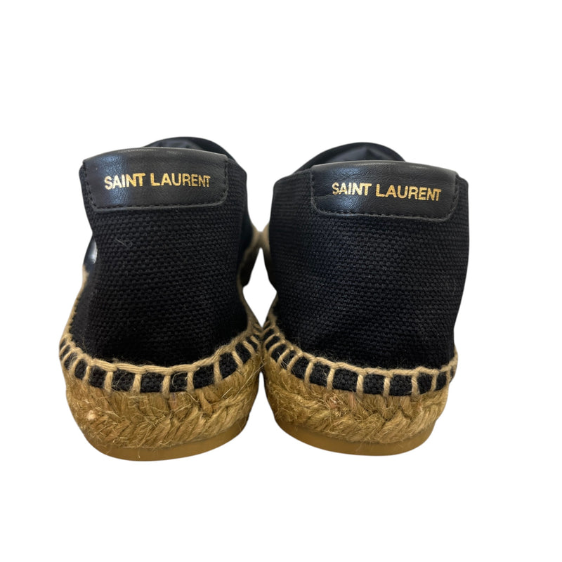 Women's Embroidered Logo Espadrilles Black Size EU 36.5 / UK 3.5
