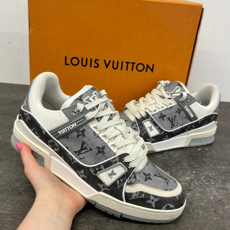 Men's Lv Denim Low Trainers Grey Size EU 41 / UK 7