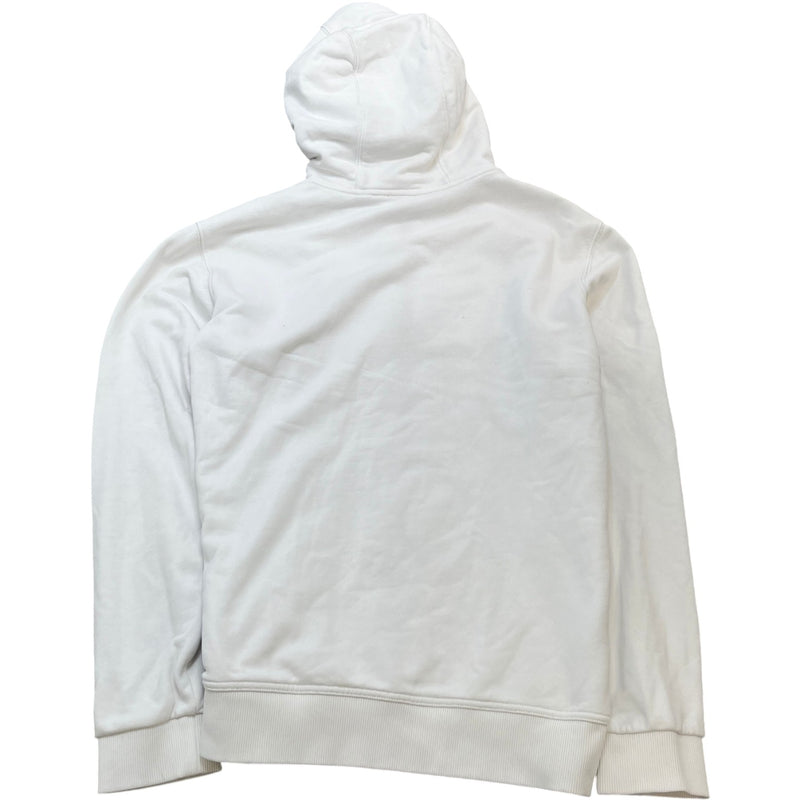 Men's Embroidered Logo Hoodie White Size M