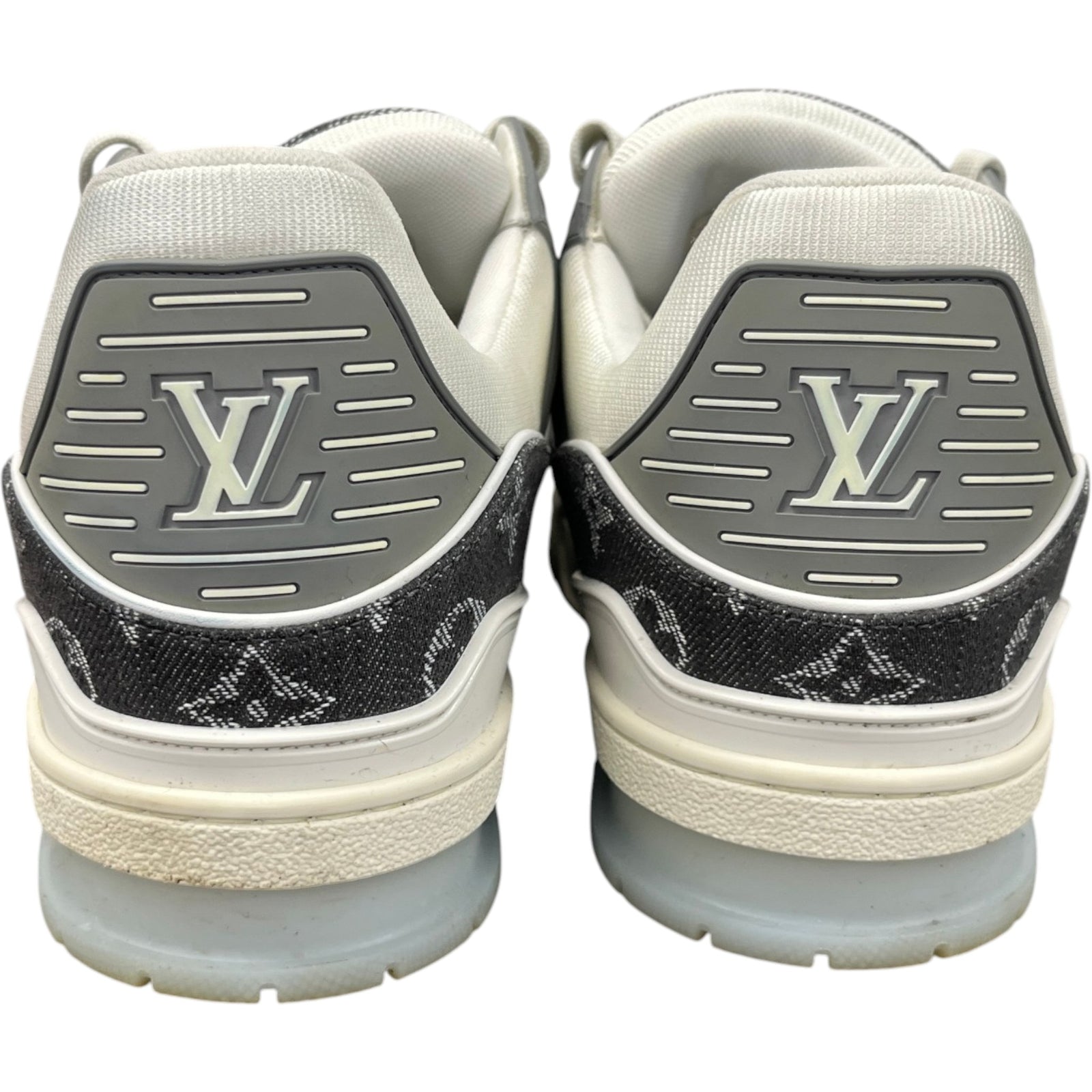 Men's Lv Denim Low Trainers Grey Size EU 41 / UK 7 - Photo 7