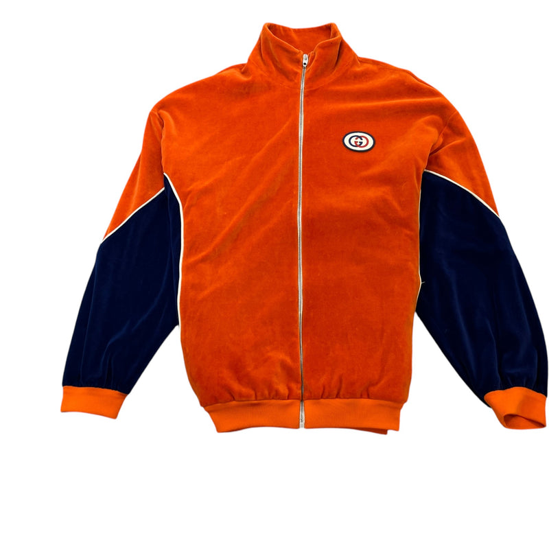 Men's Logo Patch Jacket Orange Size M