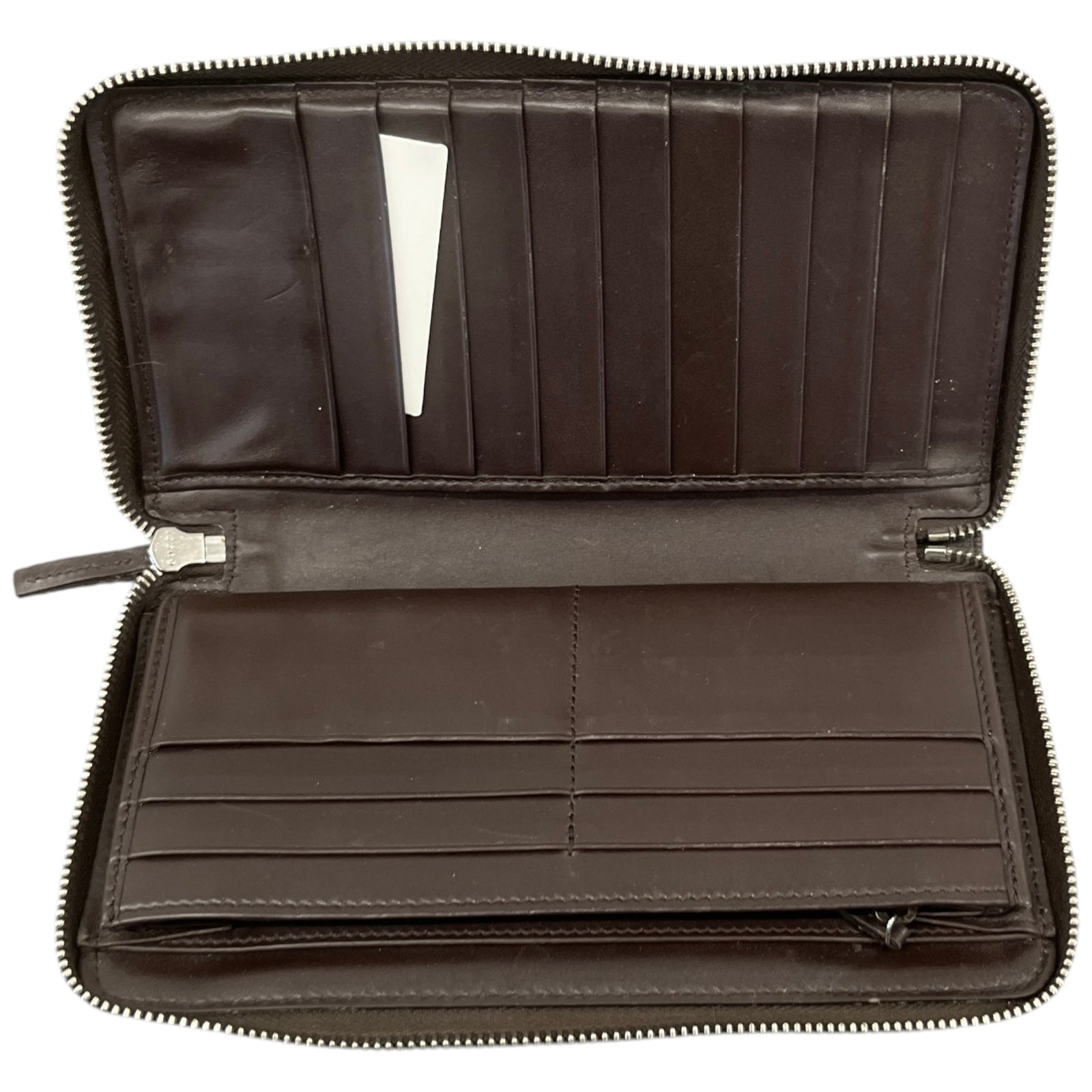 Women's Gg Emblem Zip Around Wallet Brown - Photo 9