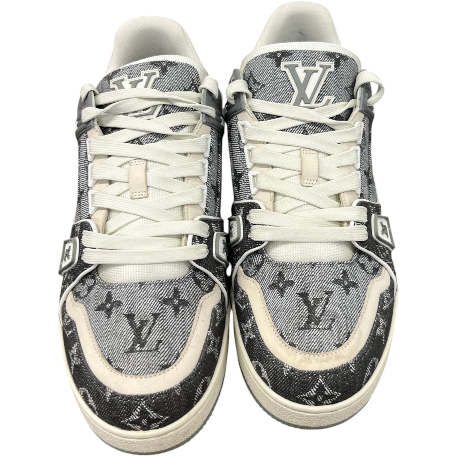 Men's Lv Denim Low Trainers Grey Size EU 41 / UK 7 - Photo 6