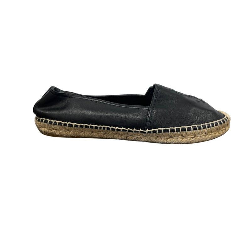 Women's Cassandre Leather Espadrilles Black Size EU 38 / UK 5