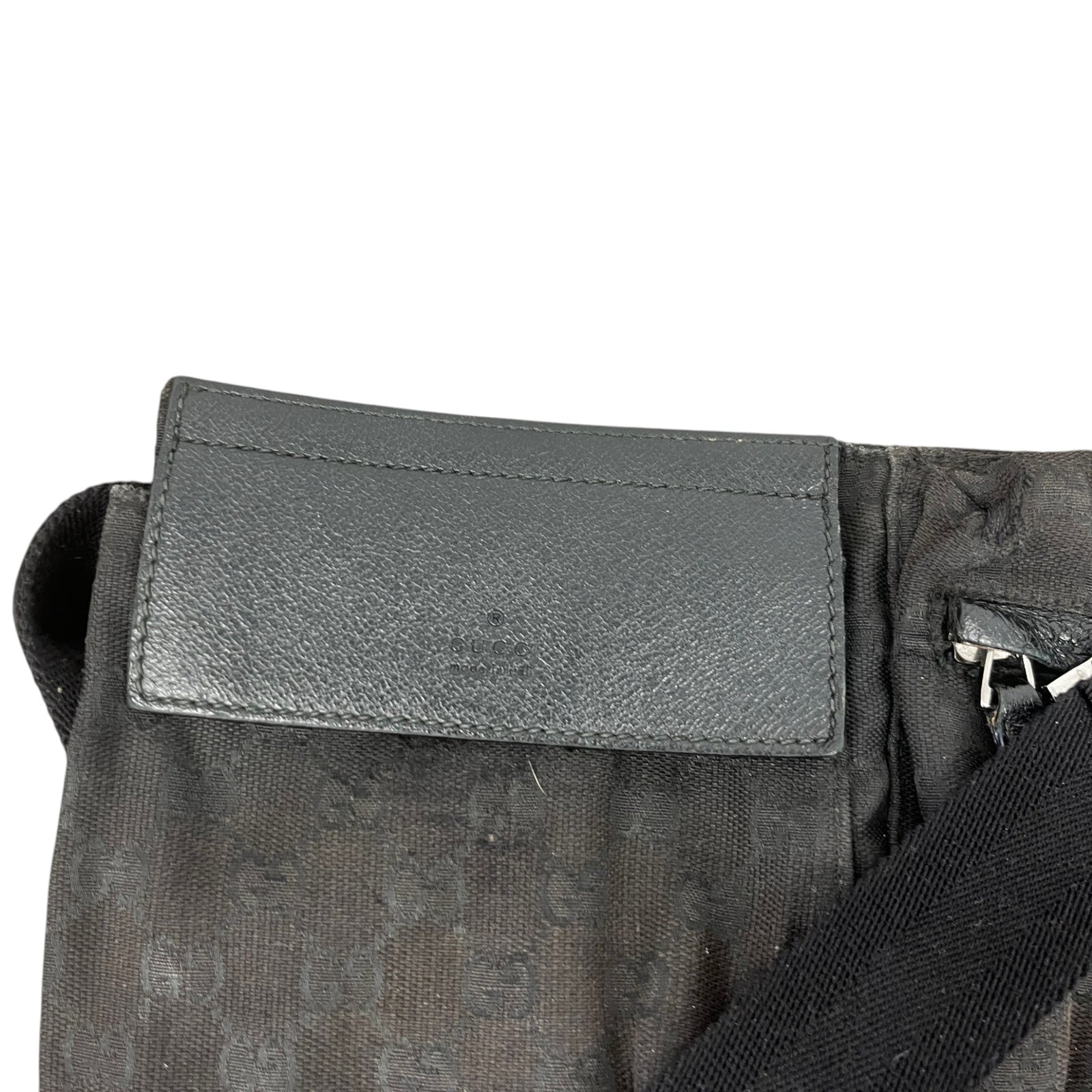 Men's Gg Supreme Belt Bag Black - Photo 9