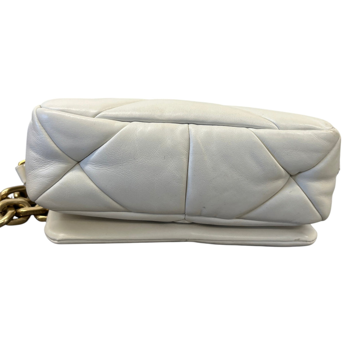 Women's Nappa Quilted Metal Patchwork Handbag White - Photo 10