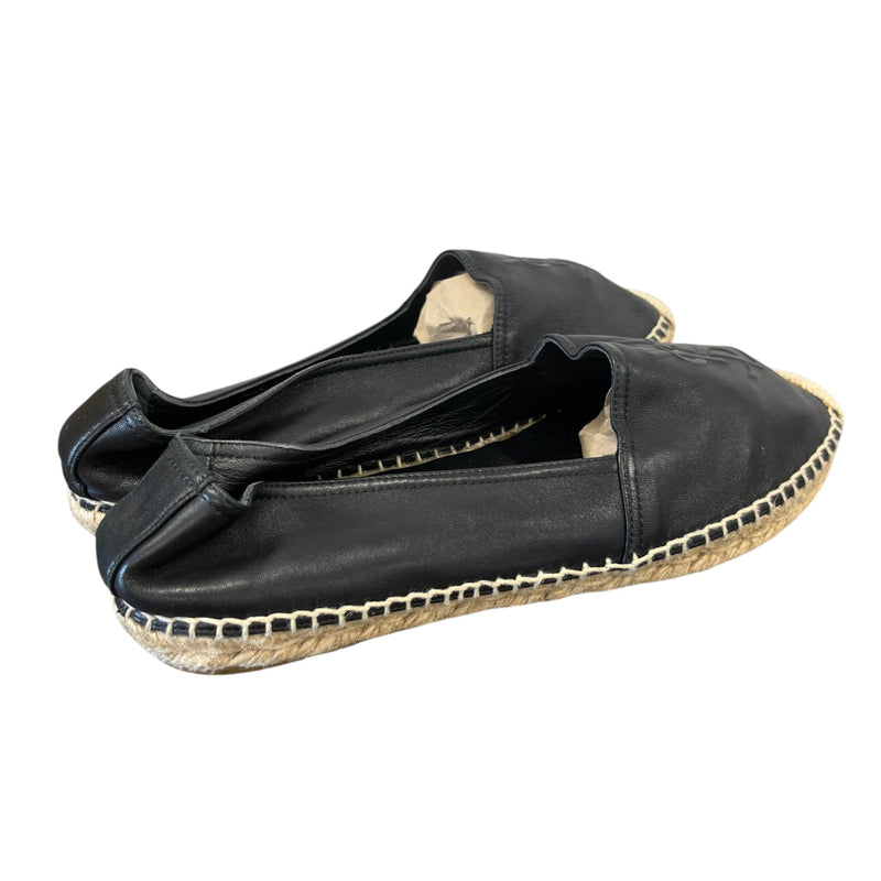 Women's Cassandre Leather Espadrilles Black Size EU 38 / UK 5