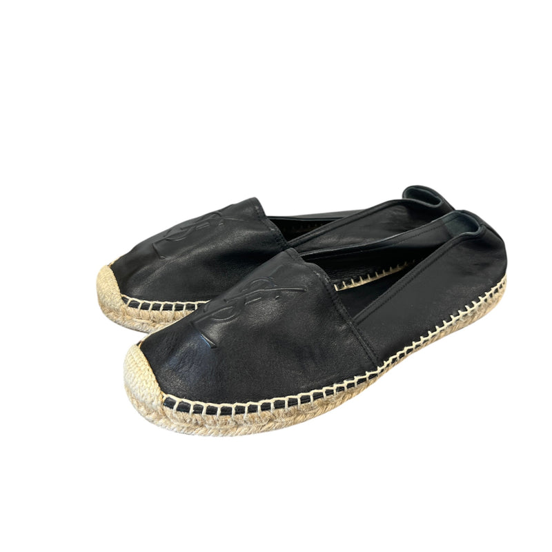 Women's Cassandre Leather Espadrilles Black Size EU 38 / UK 5