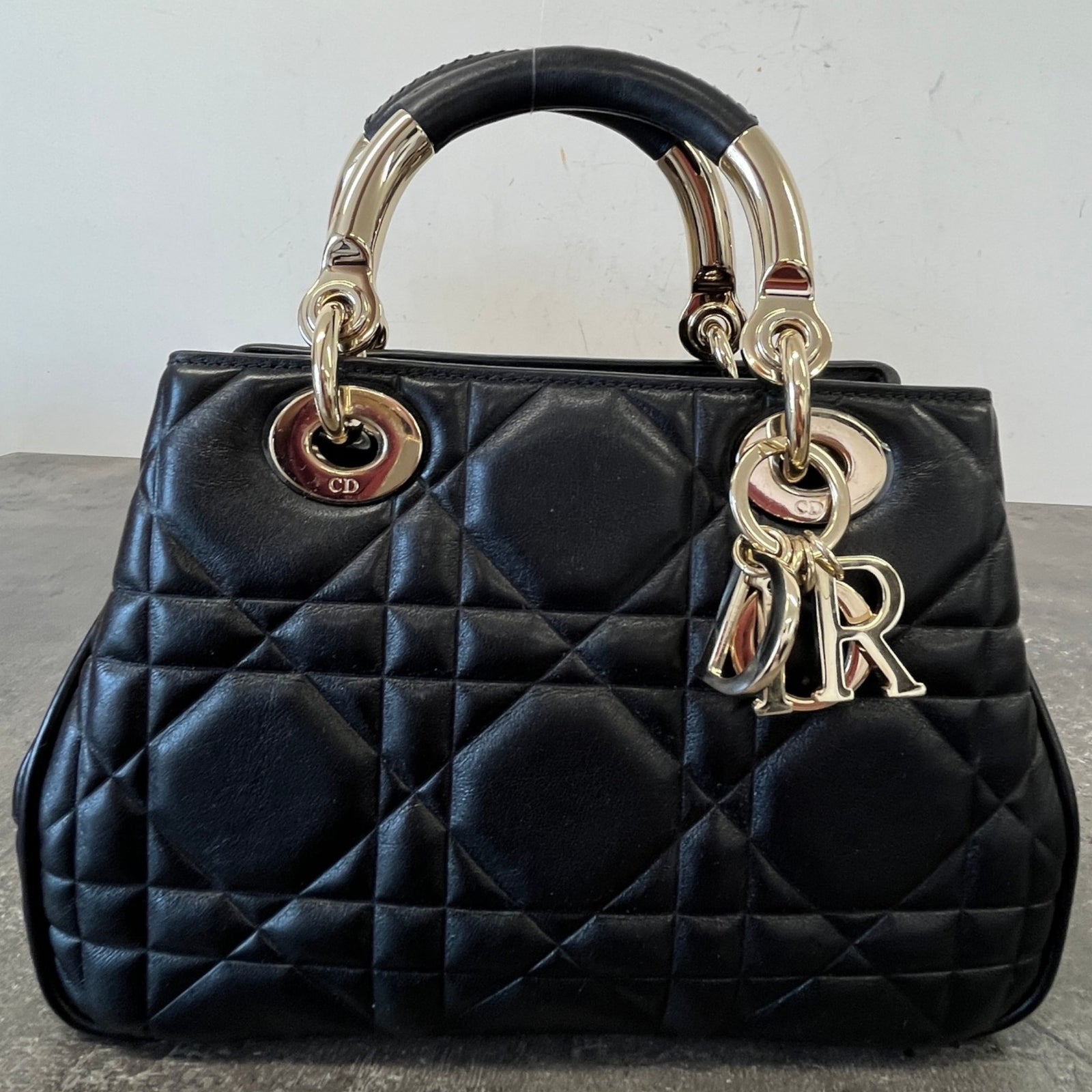 Women's Lady Dior 95.22 Bag Black - Photo 12