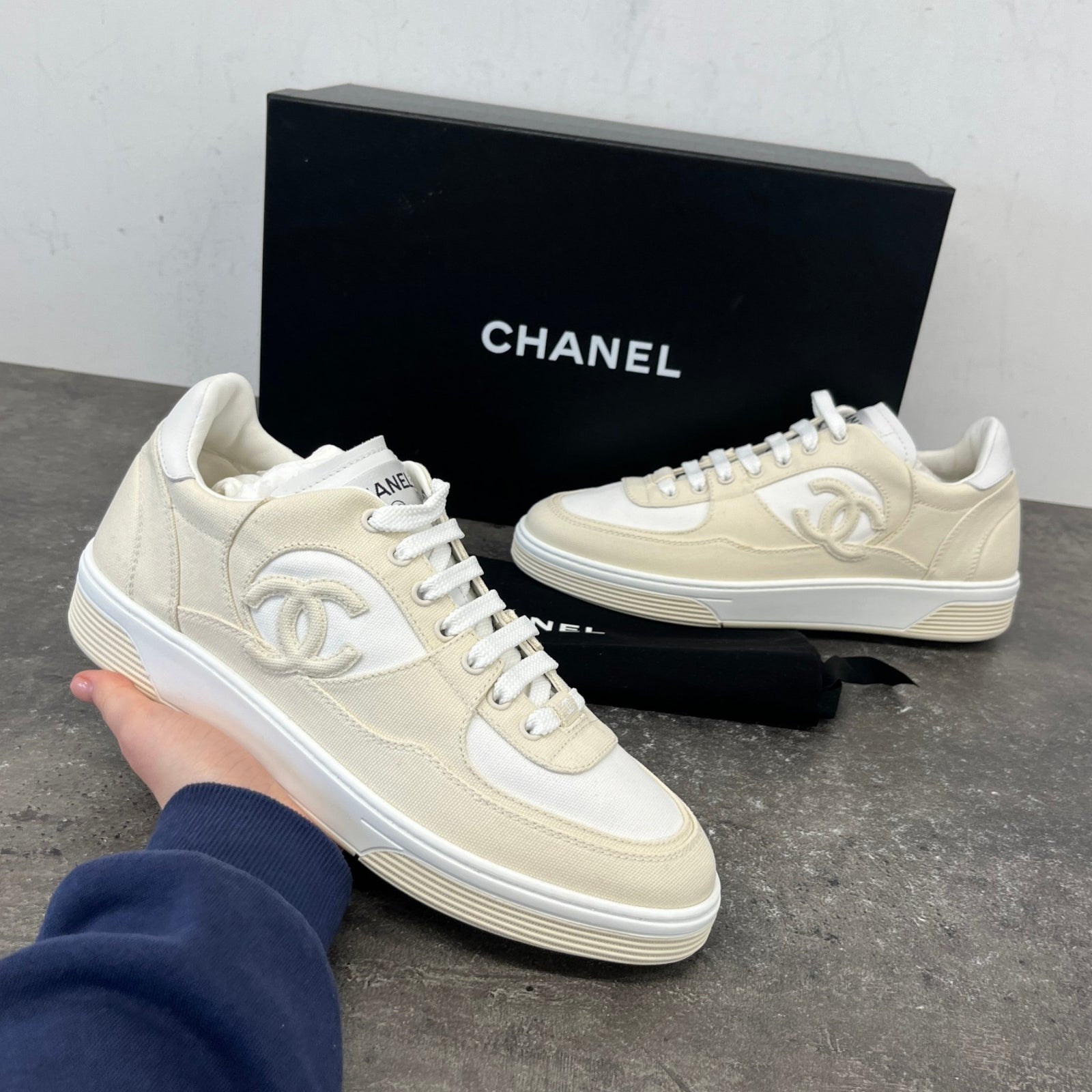 Men's Cc Runner Low Trainers Cream Size EU 42 / UK 8 - Photo 12