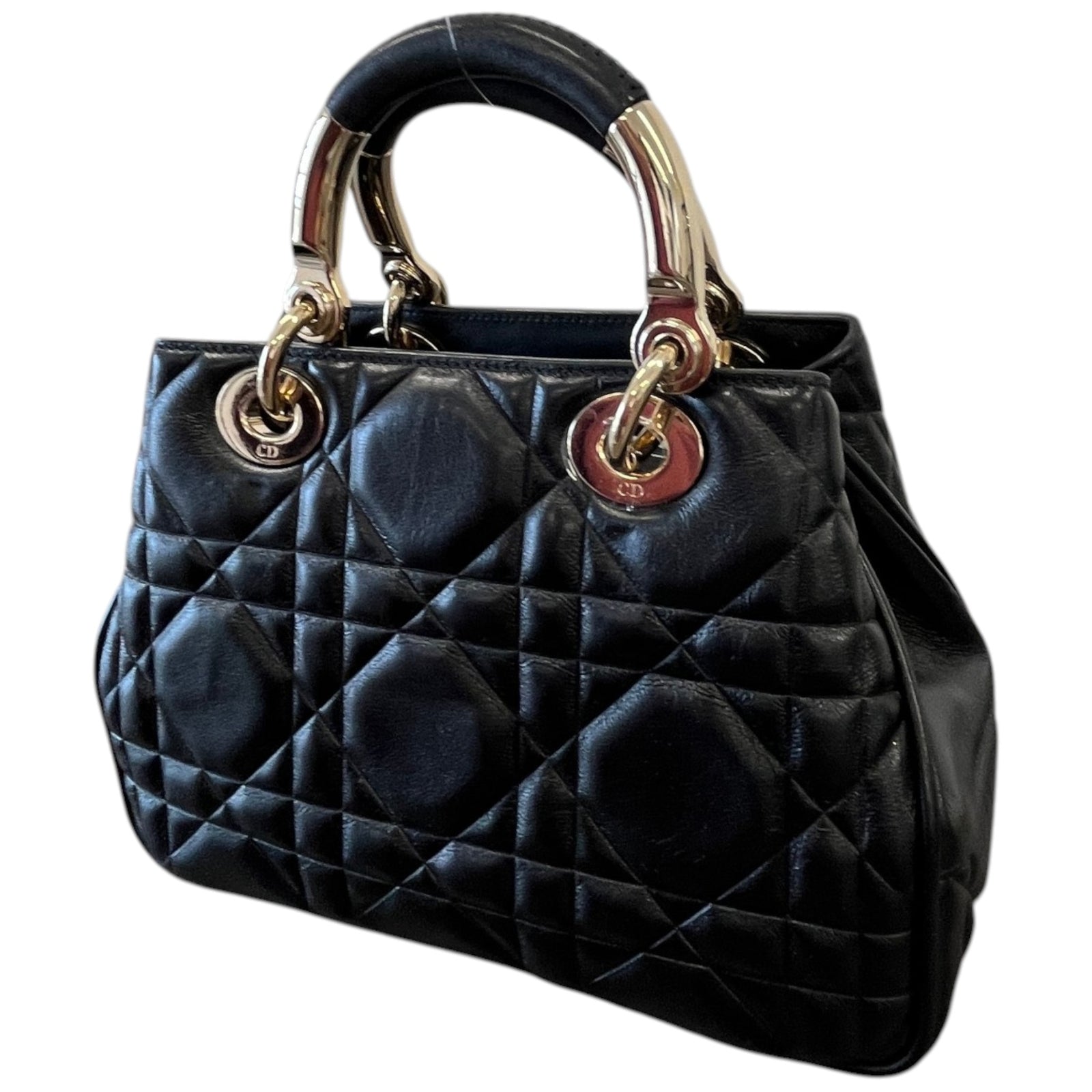 Women's Lady Dior 95.22 Bag Black - Photo 9