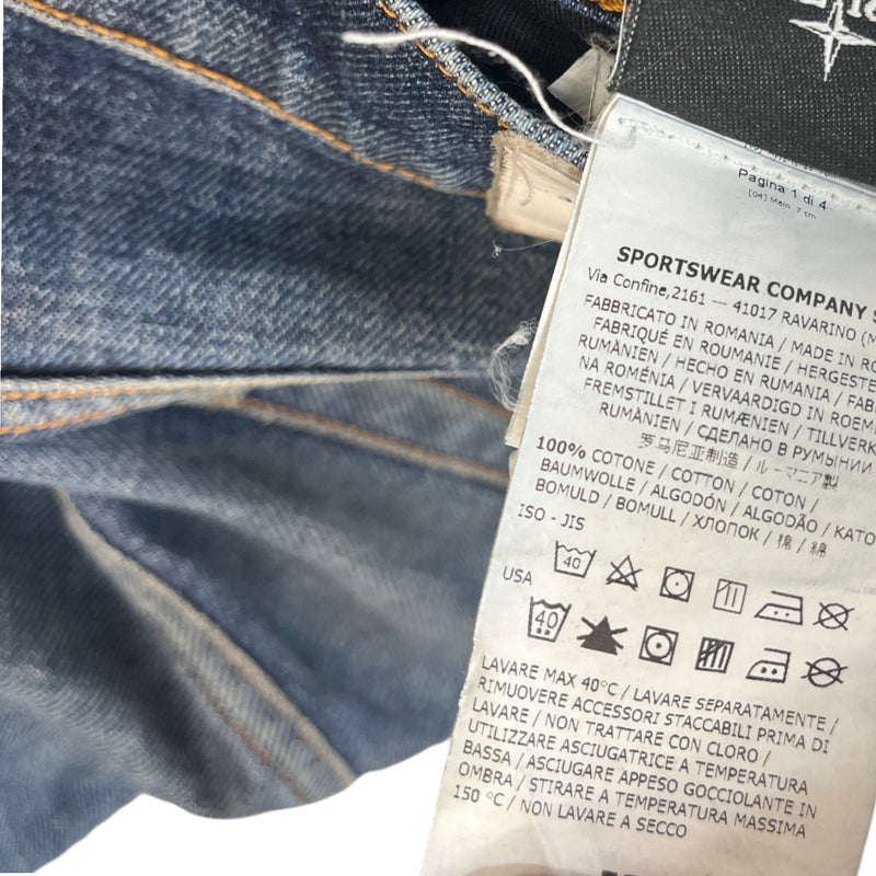 Men's Applique Logo Jeans Blue Size M / W32