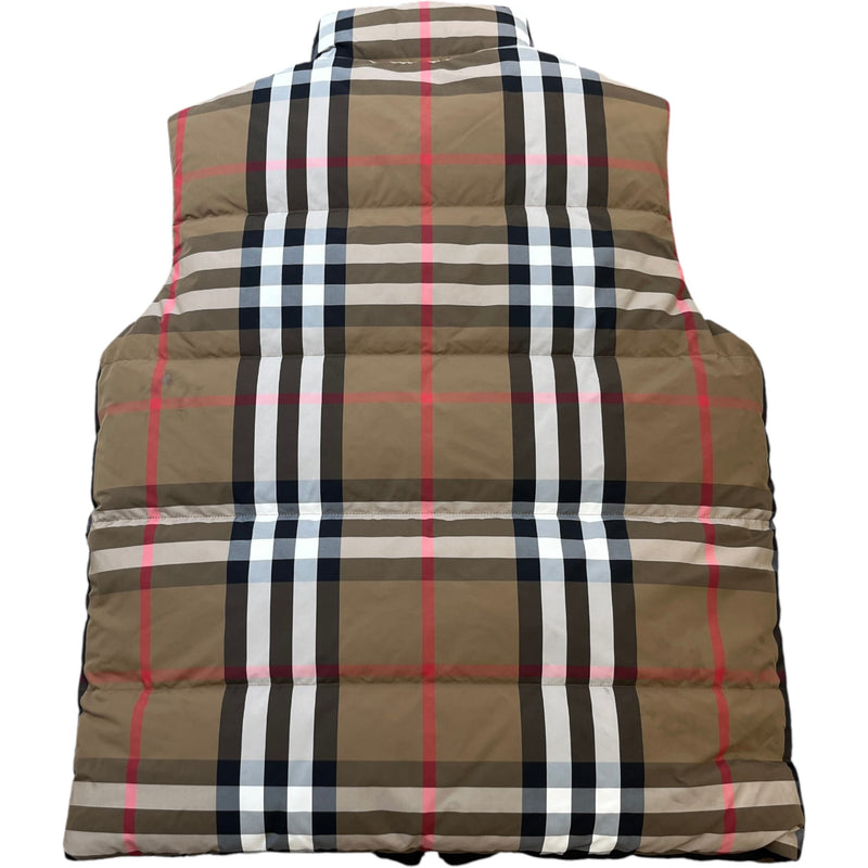 Men's Reversible Check Gilet Black Size S