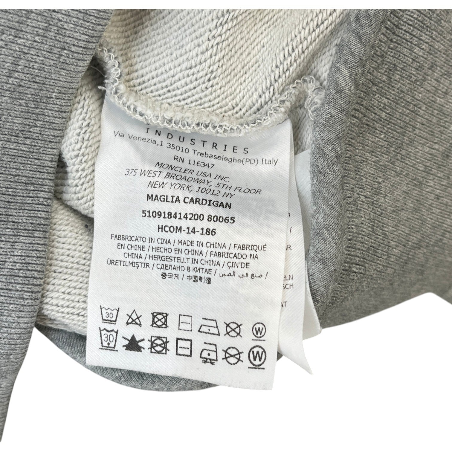 Men's Maglia Zip Up Hoodie Grey Size XL - Photo 7