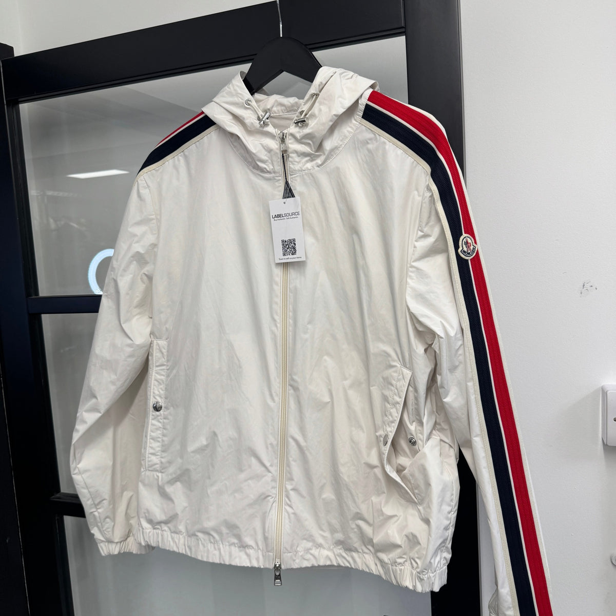 Men's Olan Hooded Shell Windbreaker White Size 2 / M - Photo 7