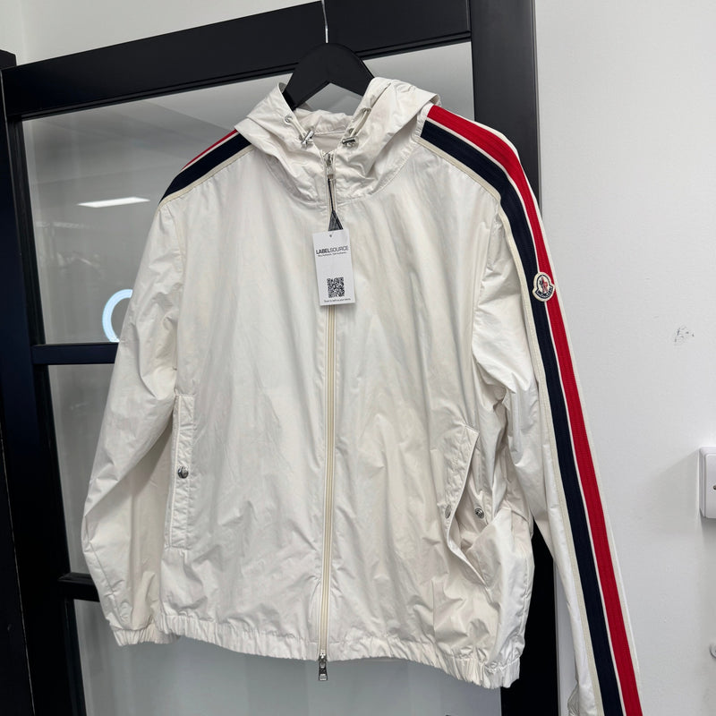 Men's Olan Hooded Shell Windbreaker White Size 2 / M