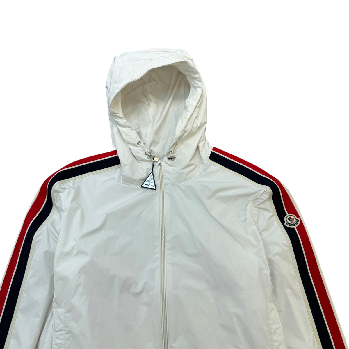 Men's Olan Hooded Shell Windbreaker White Size 2 / M - Photo 3