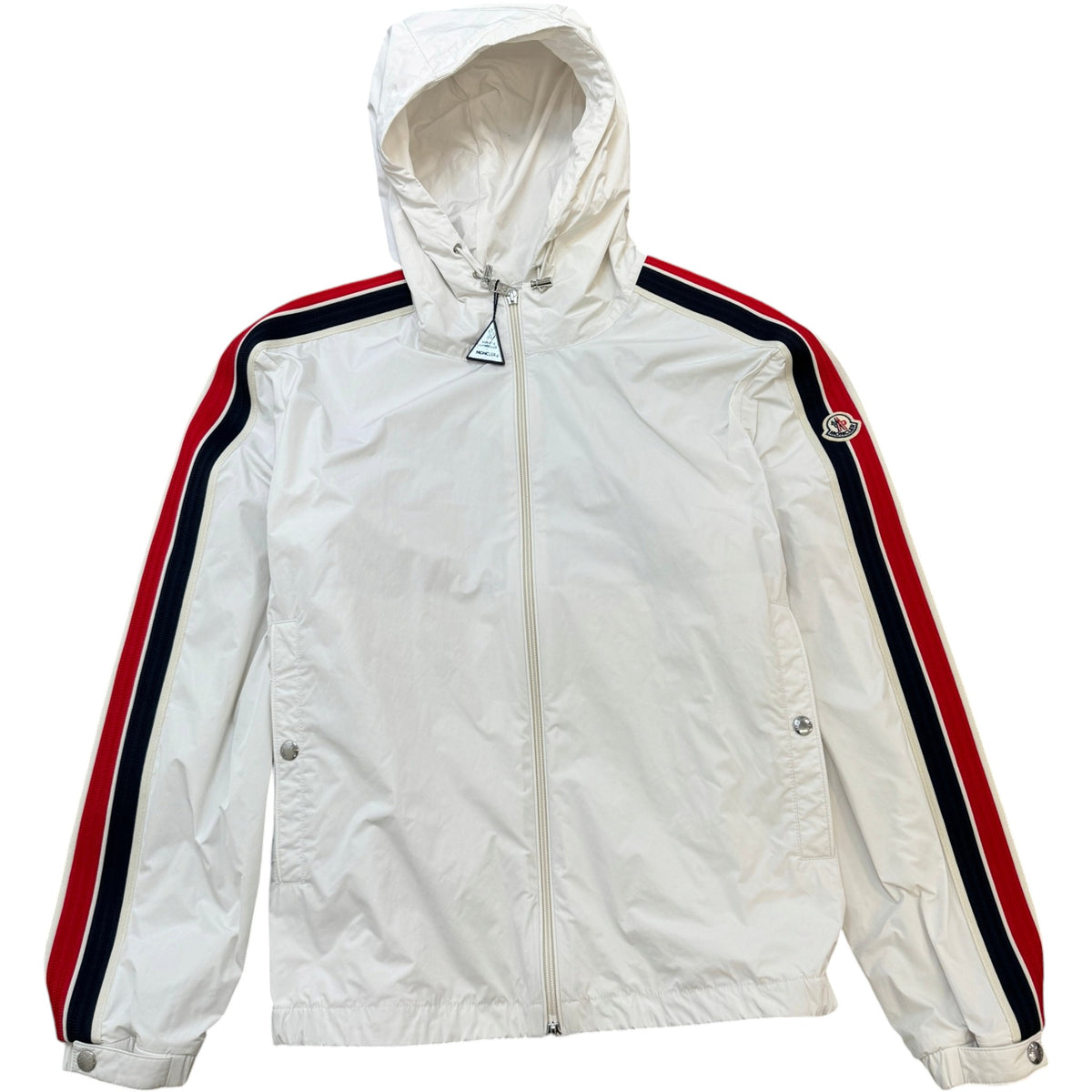 Men's Olan Hooded Shell Windbreaker White Size 2 / M - Photo 1