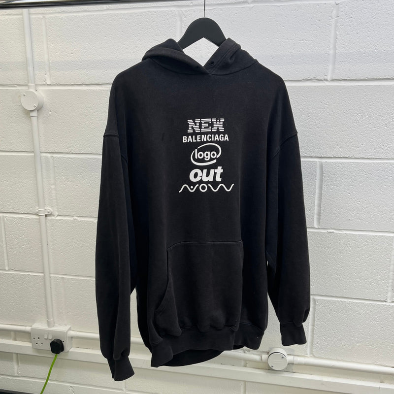 Men's This Is Not The New Logo Hoodie Black Size XS