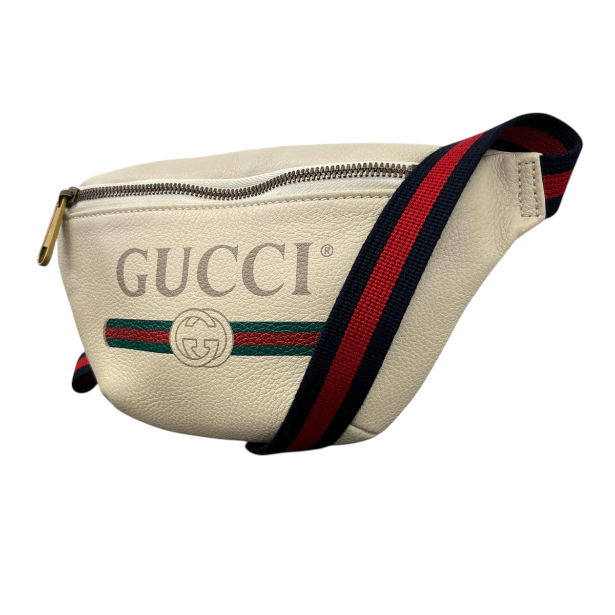 Men's Small Web Logo Belt Bag White - Photo 5