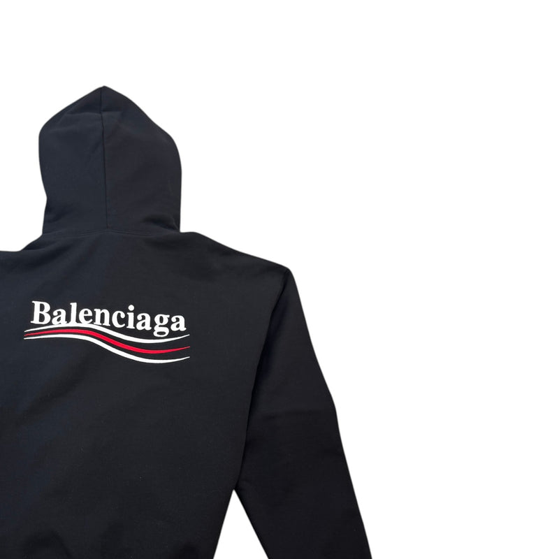 Political Logo Shrunk Collection Hoodie Black Size L
