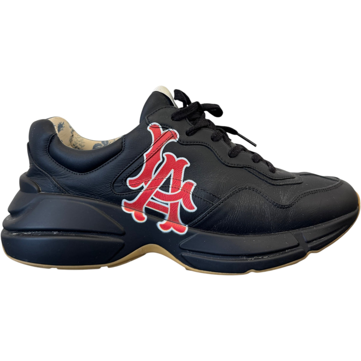 Men's Rhyton X MLB La Low Trainers Black Size UK 9.5 / EU 43.5 - Photo 1