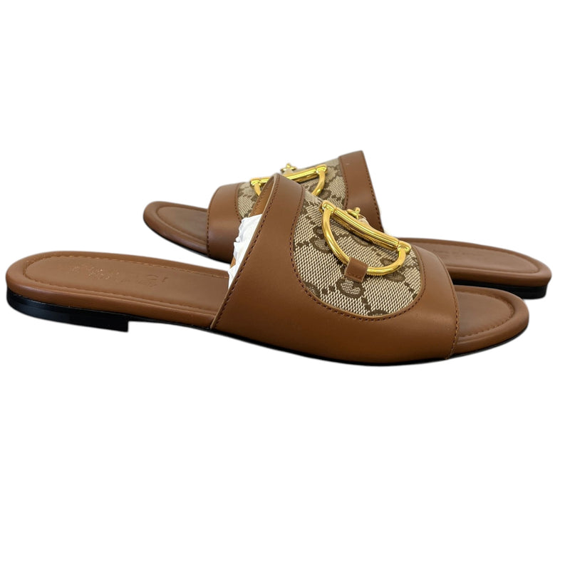 Women's Gg Supreme Horsebit Sandals Tan Size EU 36.5 / UK 3.5