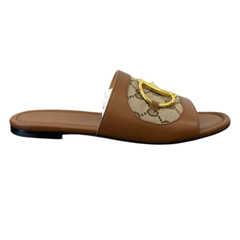 Women's Gg Supreme Horsebit Sandals Tan Size EU 36.5 / UK 3.5