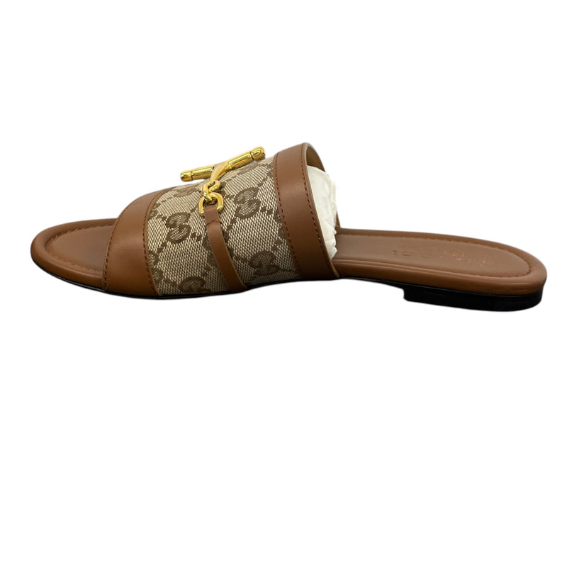 Women's Gg Supreme Horsebit Sandals Tan Size EU 36.5 / UK 3.5