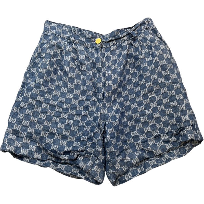 Women's Gg Jacquard Shorts Blue Size IT 44 / UK 28