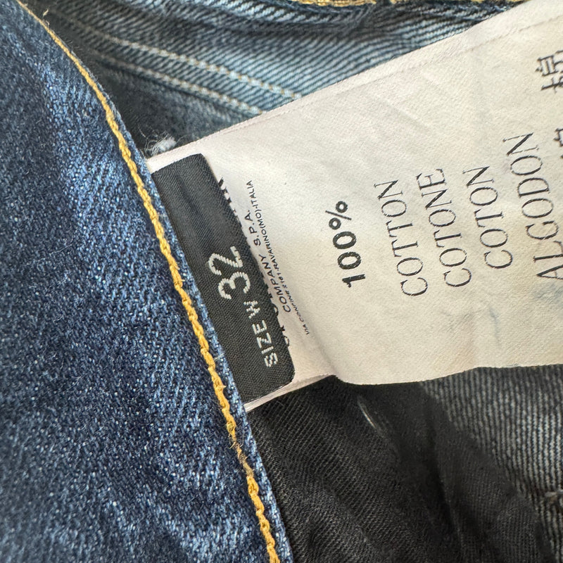 Men's Applique Logo Jeans Blue Size M / W32