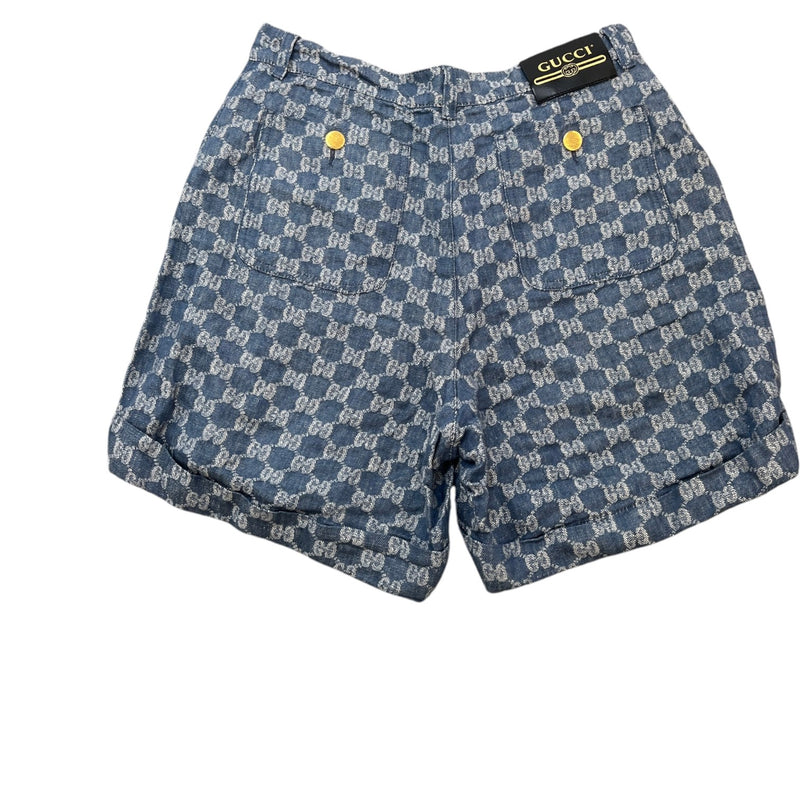 Women's Gg Jacquard Shorts Blue Size IT 44 / UK 28