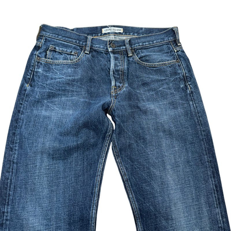 Men's Applique Logo Jeans Blue Size M / W32