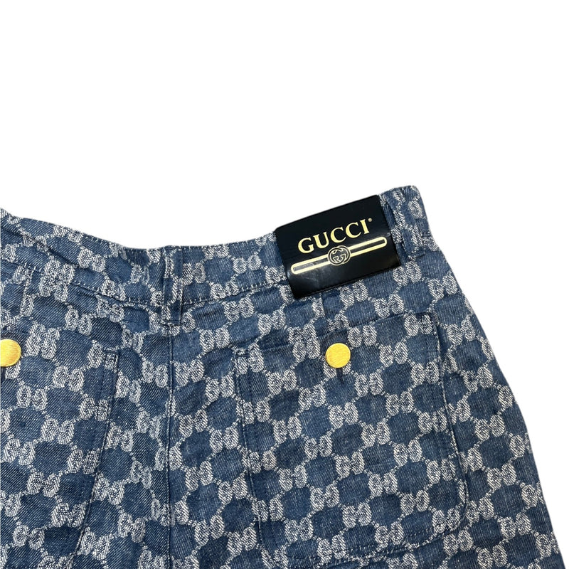 Women's Gg Jacquard Shorts Blue Size IT 44 / UK 28