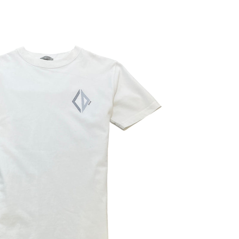 Men's Embroidered Logo T-Shirt White Size XXS