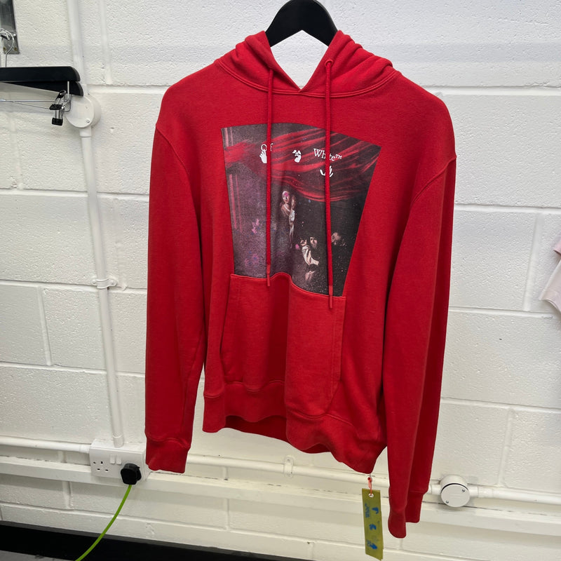 Men's Sprayed Caravaggio Hoodie Red Size M
