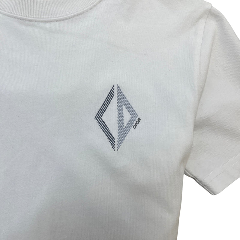 Men's Embroidered Logo T-Shirt White Size XXS