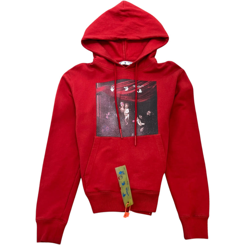 Men's Sprayed Caravaggio Hoodie Red Size M