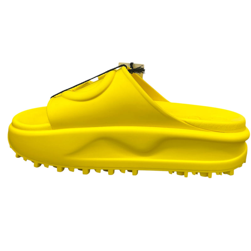 Women's Interlocking G Platform Slides Yellow Size EU 36 / UK 3