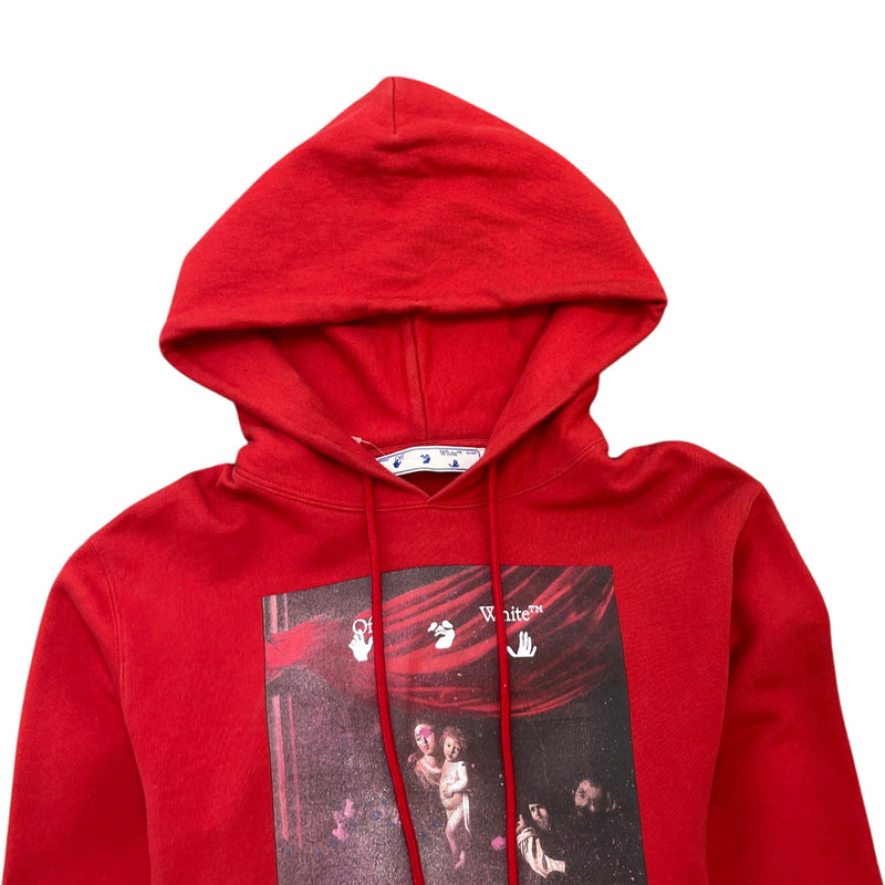 Men's Sprayed Caravaggio Hoodie Red Size M