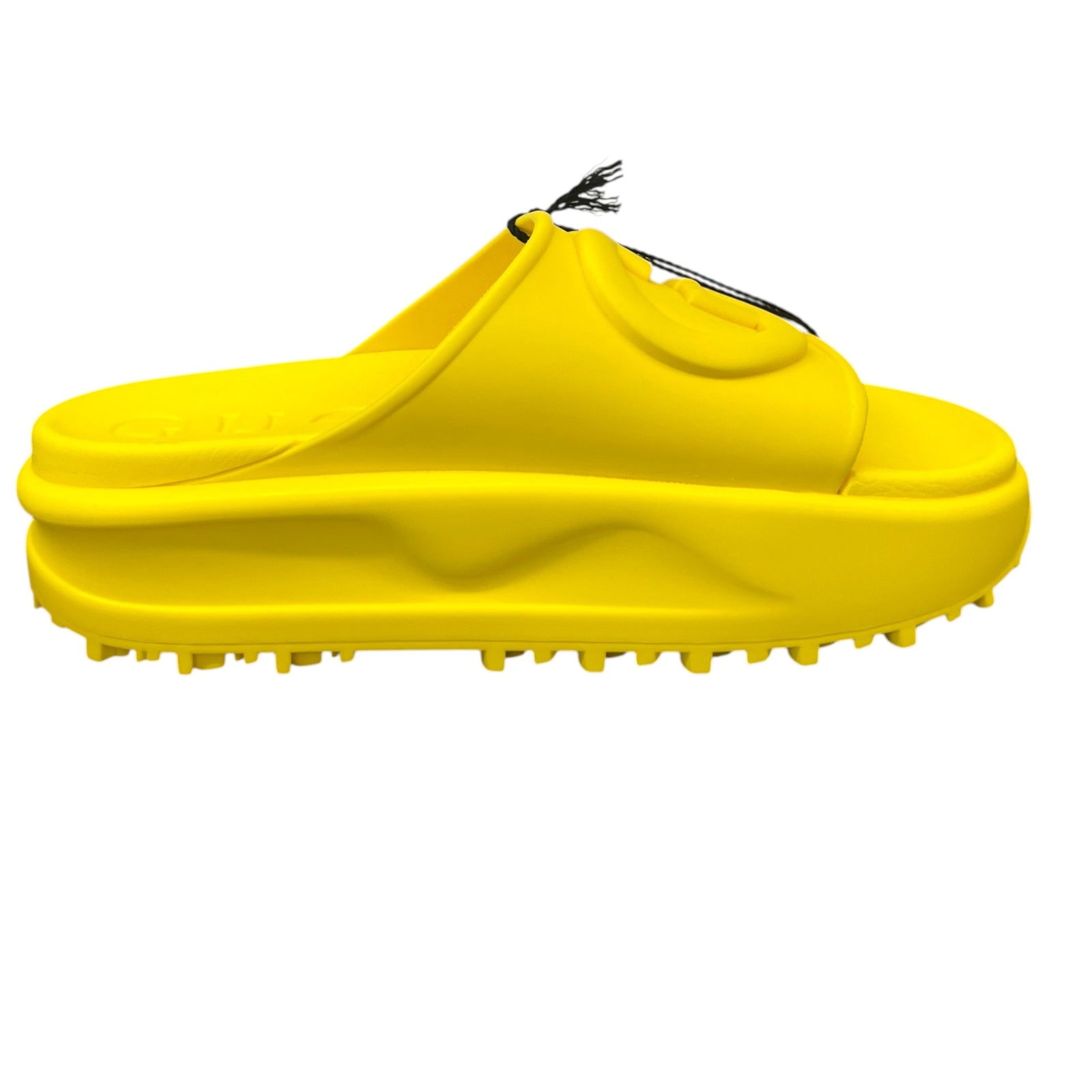 Women's Interlocking G Platform Slides Yellow Size EU 36 / UK 3 - Photo 4