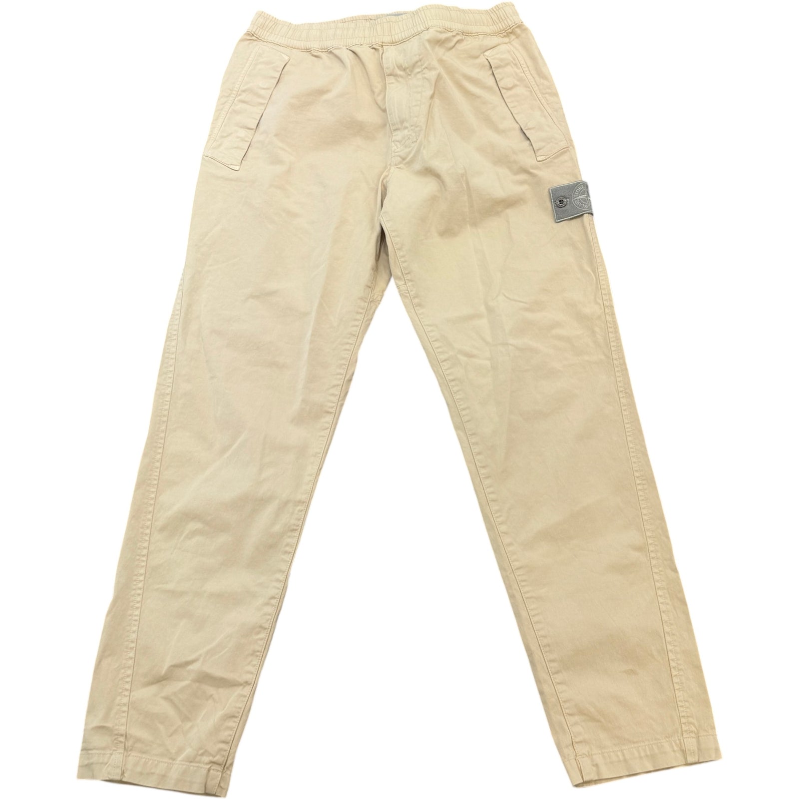 Men's Applique Logo Trousers Beige Size L / W34 - Photo 1