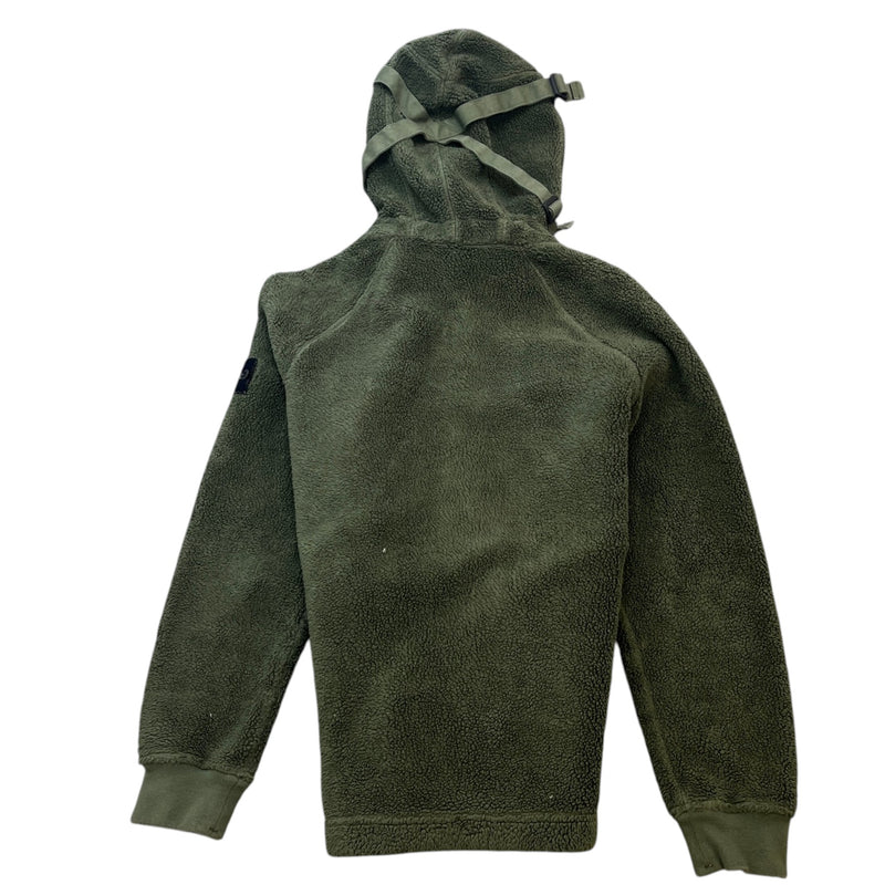 Men's Teddy Fleece Track Jacket Green Size S