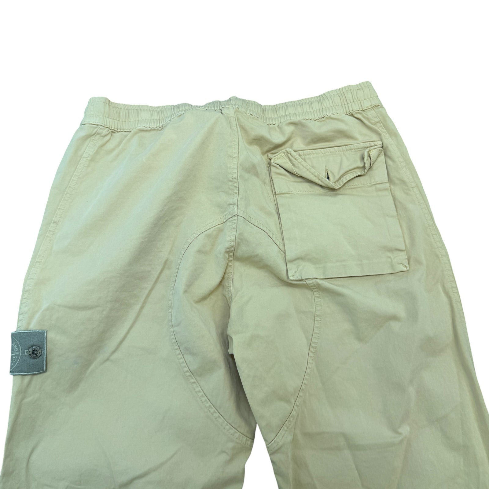 Men's Applique Logo Trousers Beige Size L / W34 - Photo 4